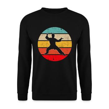 Arts Martiaux Rétro - Sweat-shirt Unisexe - noir - Devant - Alina (178cm) & Michal (187cm)