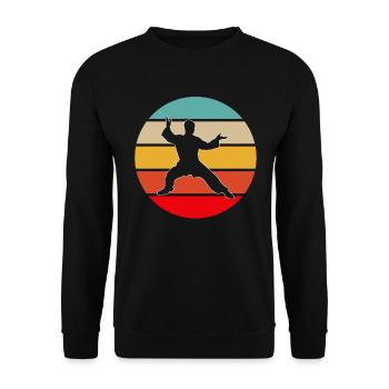 Arts Martiaux Rétro - Sweat-shirt Unisexe - noir - Devant - Alina (178cm) & Michal (187cm)