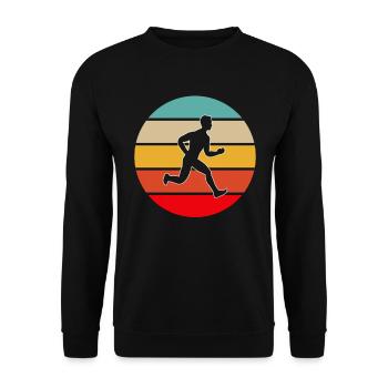 Jogging Rétro - Sweat-shirt Unisexe - noir - Devant - Alina (178cm) & Michal (187cm)