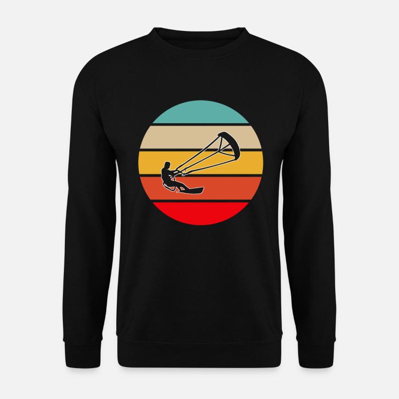 Kite Surf Rétro - Sweat-shirt Unisexe - noir