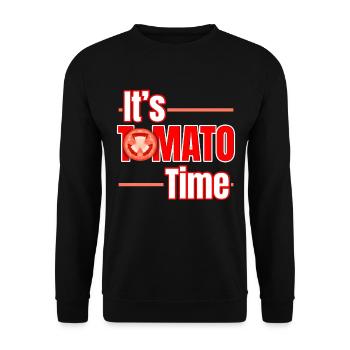 C’est Tomato Time Logo Vegan - Sweat-shirt Unisexe - noir - Devant - Alina (178cm) & Michal (187cm)
