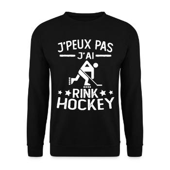 j'peux pas j'ai rink hockey - Sweat-shirt Unisexe - noir - Devant - Alina (178cm) & Michal (187cm)