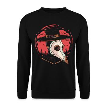 Creepy Necromancer Magic Halloween Holiday - Unisex Sweatshirt - black - Front - Alina (178cm) & Michal (187cm)
