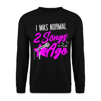 Karaoke Singer I Was Normal 2 - Unisex Pullover - Schwarz - Vorne - Alina (178cm) & Michal (187cm)