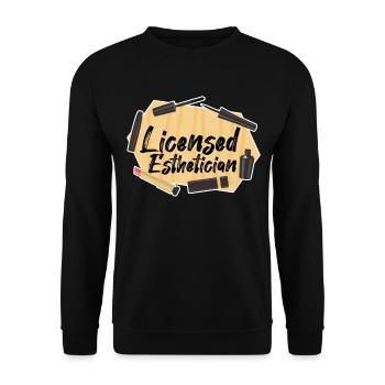 Beautician Cosmetics - Unisex Sweatshirt - black - Front - Alina (178cm) & Michal (187cm)