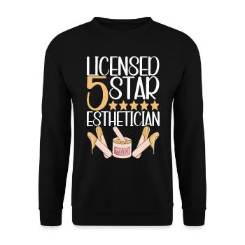 Beautician Cosmetics - Unisex Sweatshirt - black - Front - Alina (178cm) & Michal (187cm)