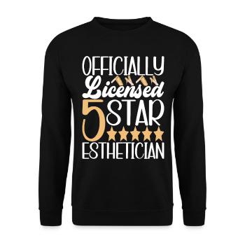 Beautician Cosmetics - Unisex Sweatshirt - black - Front - Alina (178cm) & Michal (187cm)