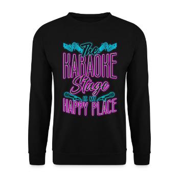 Karaoke Singer The Karaoke Stage - Unisex Sweatshirt - black - Front - Alina (178cm) & Michal (187cm)