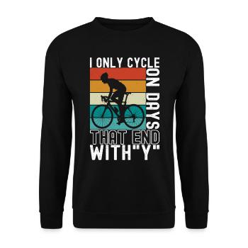 Fahrrad Fahrradfahrer - Unisex Pullover - Schwarz - Vorne - Alina (178cm) & Michal (187cm)