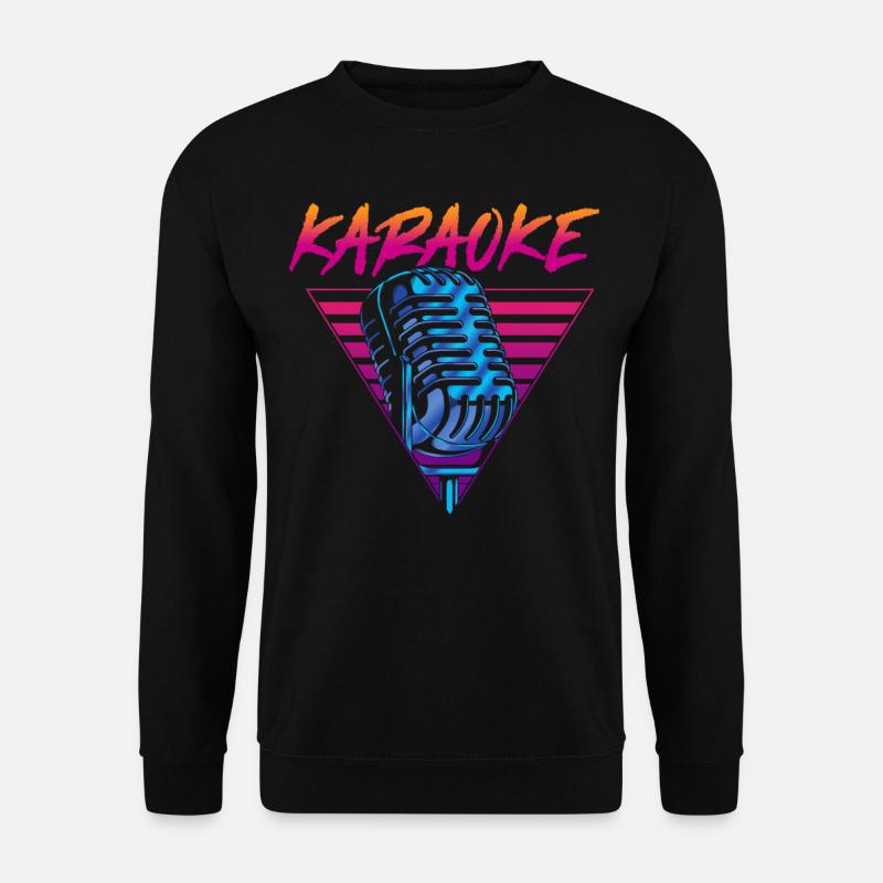 Karaoke Singer Retro 80s 90s - Unisex Sweatshirt - black