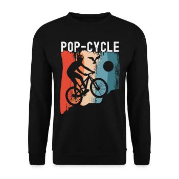 Fahrrad Fahrradfahrer - Unisex Pullover - Schwarz - Vorne - Alina (178cm) & Michal (187cm)