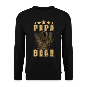 Father's Day Father's Day Gift - Unisex Sweatshirt - black - Front - Alina (178cm) & Michal (187cm)