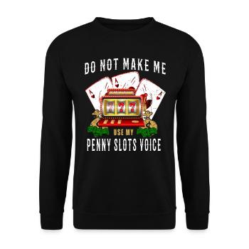 Casino Gambling Slot Machine Card Game - Unisex Sweatshirt - black - Front - Alina (178cm) & Michal (187cm)