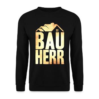 Bauherr - Unisex Pullover - Schwarz - Vorne - Alina (178cm) & Michal (187cm)