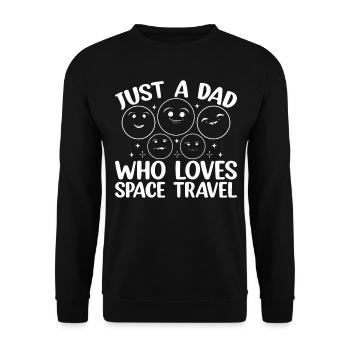 Juste un père qui aime les voyages dans l’espace - Aerospace Astr - Sweat-shirt Unisexe - noir - Devant - Alina (178cm) & Michal (187cm)
