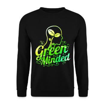 Vegetarian Green Minded - Go vegan - Unisex Pullover - Schwarz - Vorne - Alina (178cm) & Michal (187cm)