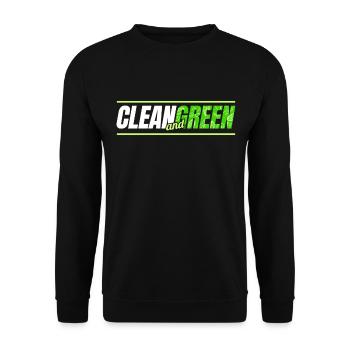A Vegetarian Is Clean And Green - Veganism - Go - Unisex Pullover - Schwarz - Vorne - Alina (178cm) & Michal (187cm)