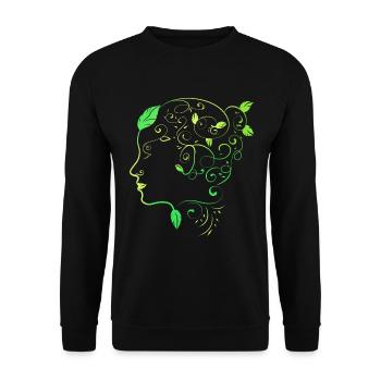 Ornaments Show Veggies In My Head, Vegetarian And - Unisex Sweatshirt - black - Front - Alina (178cm) & Michal (187cm)