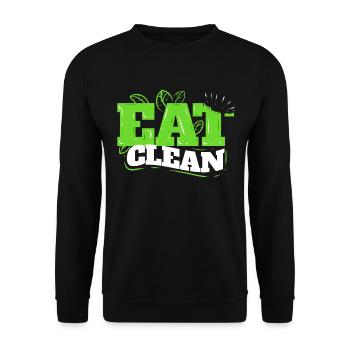 No Meat - Eat Clean - Veggies Vegetarian Go Vegan - Unisex Sweatshirt - black - Front - Alina (178cm) & Michal (187cm)