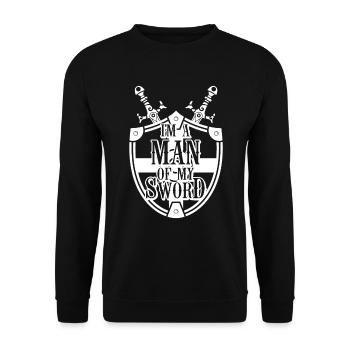 Renaissance Festival Ren Fair Faire Medieval Man - Unisex Sweatshirt - black - Front - Alina (178cm) & Michal (187cm)