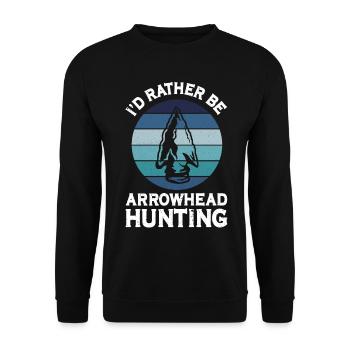 Ich Wäre Lieber Pfeilspitzen Jagen Speer Bogen - Unisex Pullover - Schwarz - Vorne - Alina (178cm) & Michal (187cm)