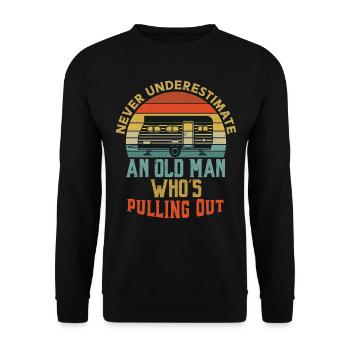 Camping Family Camp Camping Caravan Motorhome - Unisex Sweatshirt - black - Front - Alina (178cm) & Michal (187cm)