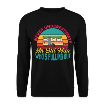 Camping Familial Camp Camping Caravane Camping-car - Sweat-shirt Unisexe - noir - Devant - Alina (178cm) & Michal (187cm)
