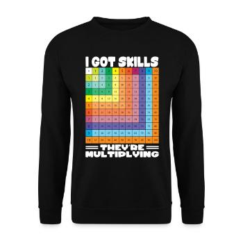 Cadeau de professeur de mathématiques - T-shirt de mathématiques - Sweat-shirt Unisexe - noir - Devant - Alina (178cm) & Michal (187cm)