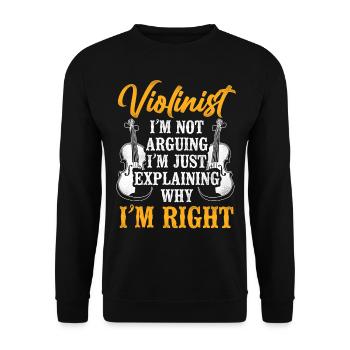 Violon Violoniste Violoniste Vintage Violoniste - Sweat-shirt Unisexe - noir - Devant - Alina (178cm) & Michal (187cm)
