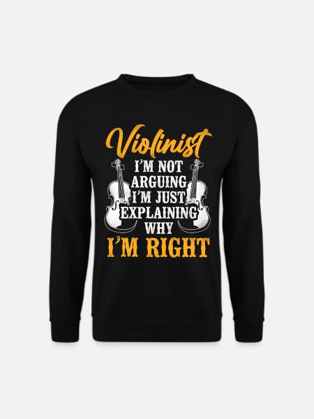 Violin Violinist Vintage Violinist - Unisex Pullover - Schwarz