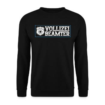 VOLLIZEI BEAMTER Junggesellenabschied Bier Saufen - Unisex Pullover - Schwarz - Vorne - Alina (178cm) & Michal (187cm)