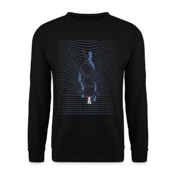 Bernese Mountain Dog swims Appenzeller Entlebucher - Unisex Sweatshirt - black - Front - Alina (178cm) & Michal (187cm)
