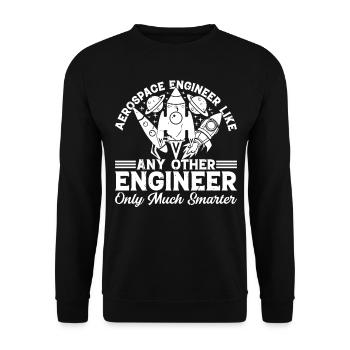 Space Rocket Aerospace Engineering Aerospace Engin - Unisex Pullover - Schwarz - Vorne - Alina (178cm) & Michal (187cm)