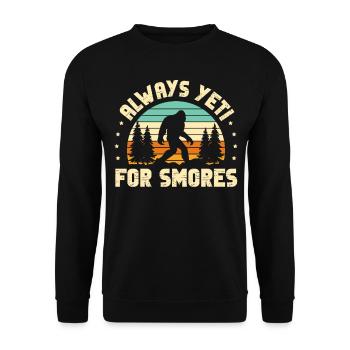 Toujours Yeti pour Smores pour un fan de Sasquatch - Sweat-shirt Unisexe - noir - Devant - Alina (178cm) & Michal (187cm)