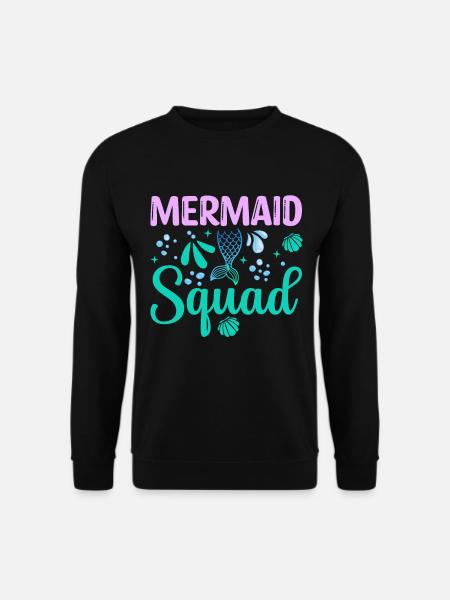 Mermaid Squad der Birthday Mermaid Tail Familie - Unisex Pullover - Schwarz