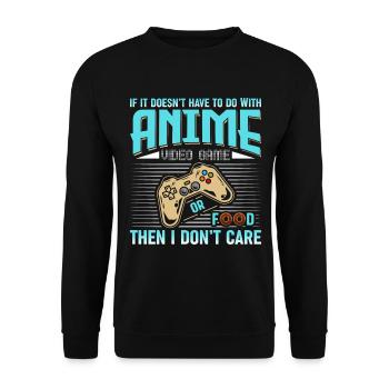 Lustige Anime-Videospiele oder Food-Videospiele - Unisex Pullover - Schwarz - Vorne - Alina (178cm) & Michal (187cm)