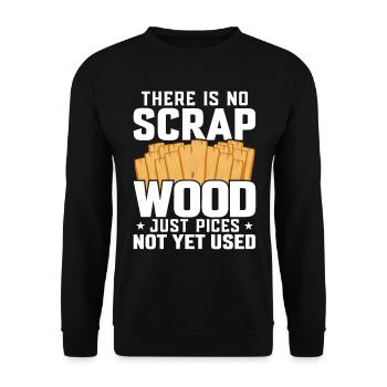Drôle de travail du bois pour les charpentiers papa mari - Sweat-shirt Unisexe - noir - Devant - Alina (178cm) & Michal (187cm)
