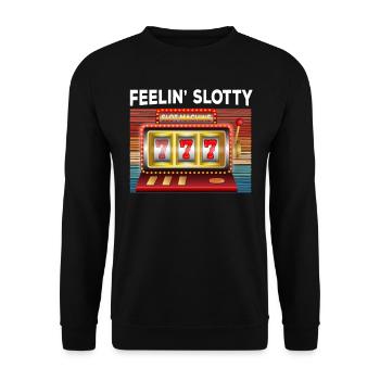 Casino Gambling Slot Machine à sous Jeu de cartes - Sweat-shirt Unisexe - noir - Devant - Alina (178cm) & Michal (187cm)