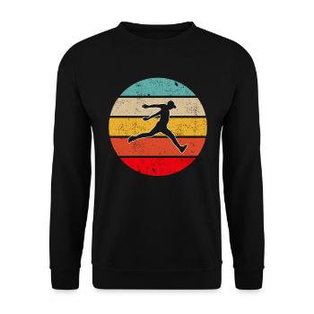 Parkour Retro - Unisex Pullover - Schwarz - Vorne - Alina (178cm) & Michal (187cm)