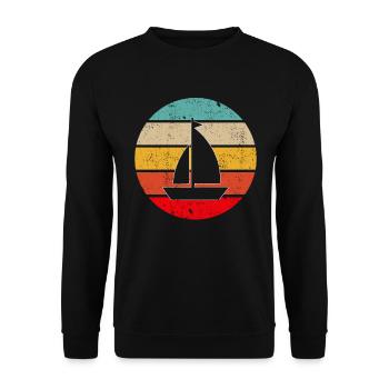 Rétro de la voile - Sweat-shirt Unisexe - noir - Devant - Alina (178cm) & Michal (187cm)
