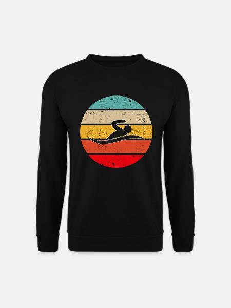 Natation Rétro - Sweat-shirt Unisexe - noir