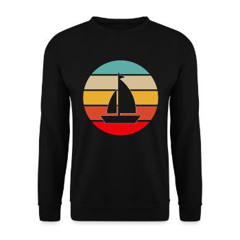 Rétro de la voile - Sweat-shirt Unisexe - noir - Devant - Alina (178cm) & Michal (187cm)