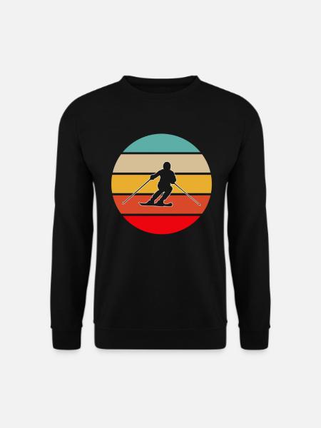 Retro skiing - Unisex Sweatshirt - black