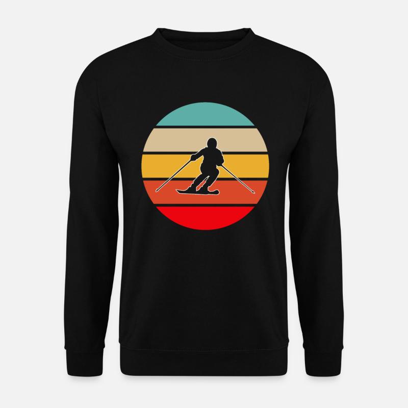 Ski Retro - Unisex Pullover - Schwarz