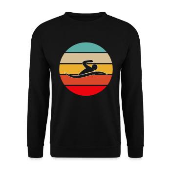 Natation Rétro - Sweat-shirt Unisexe - noir - Devant - Alina (178cm) & Michal (187cm)