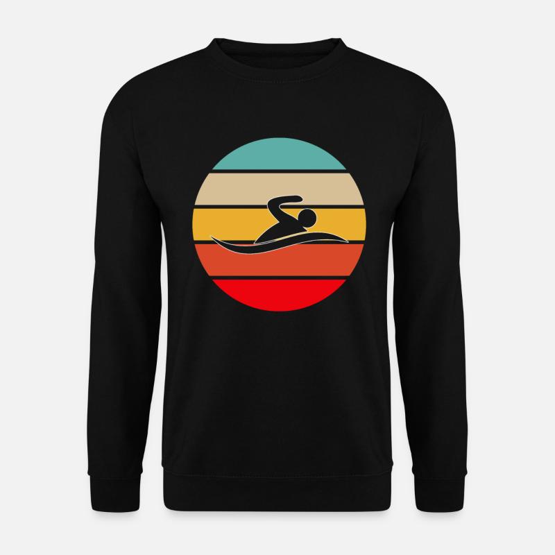 Natation Rétro - Sweat-shirt Unisexe - noir