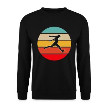 Parkour Retro - Unisex Pullover - Schwarz - Vorne - Alina (178cm) & Michal (187cm)