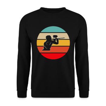 Paintball Rétro - Sweat-shirt Unisexe - noir - Devant - Alina (178cm) & Michal (187cm)