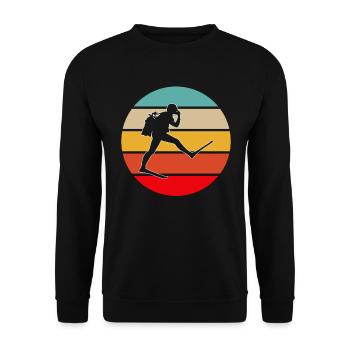 Tauchen Retro - Unisex Pullover - Schwarz - Vorne - Alina (178cm) & Michal (187cm)