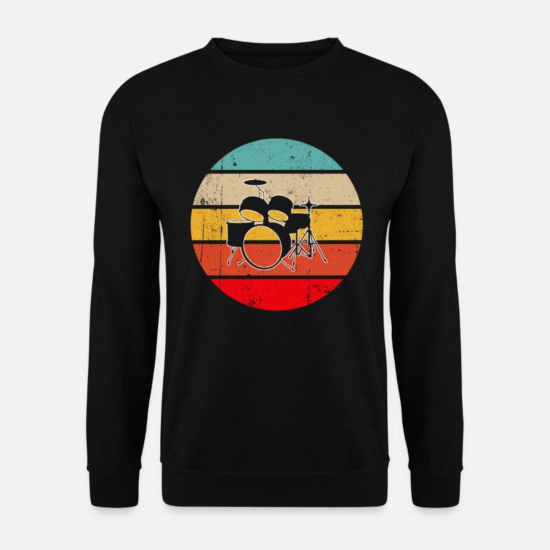 Drums Retro - Unisex Sweatshirt - black